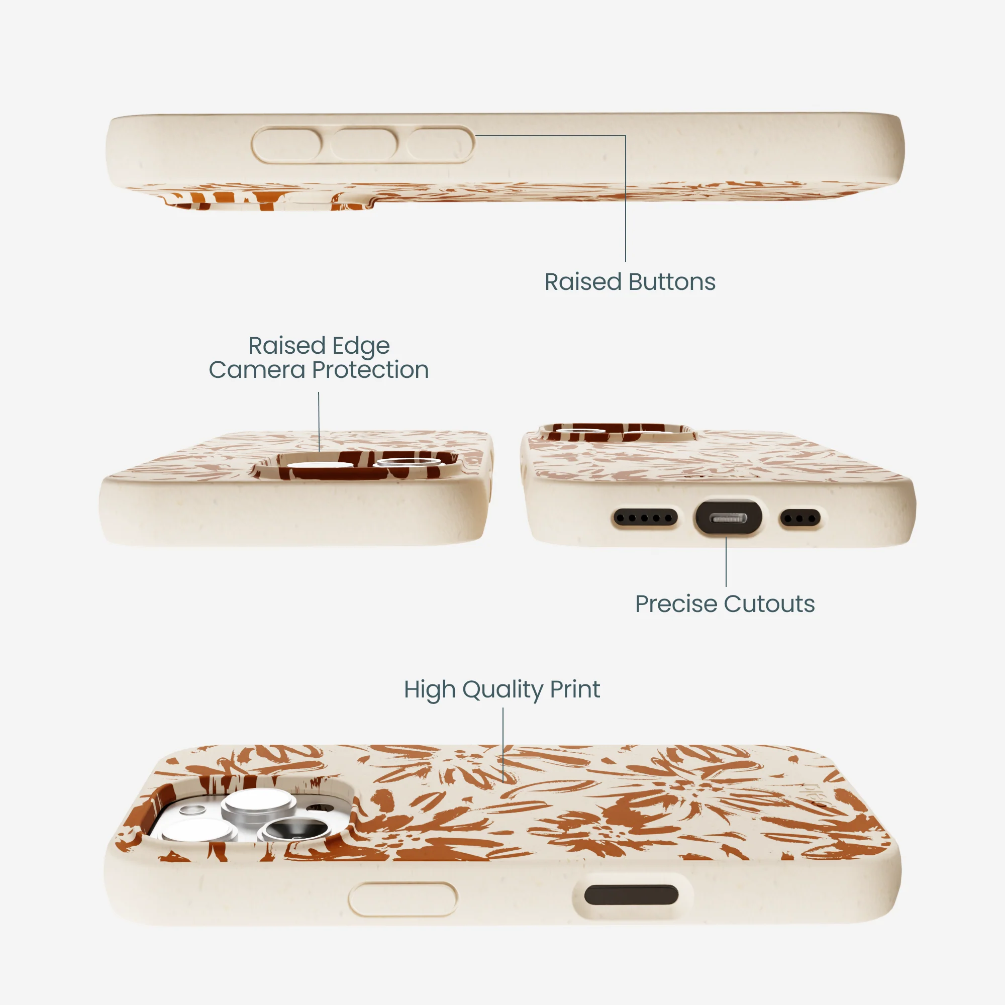 Seashell Petal Burst iPhone 16 Pro Max Case - Image 3