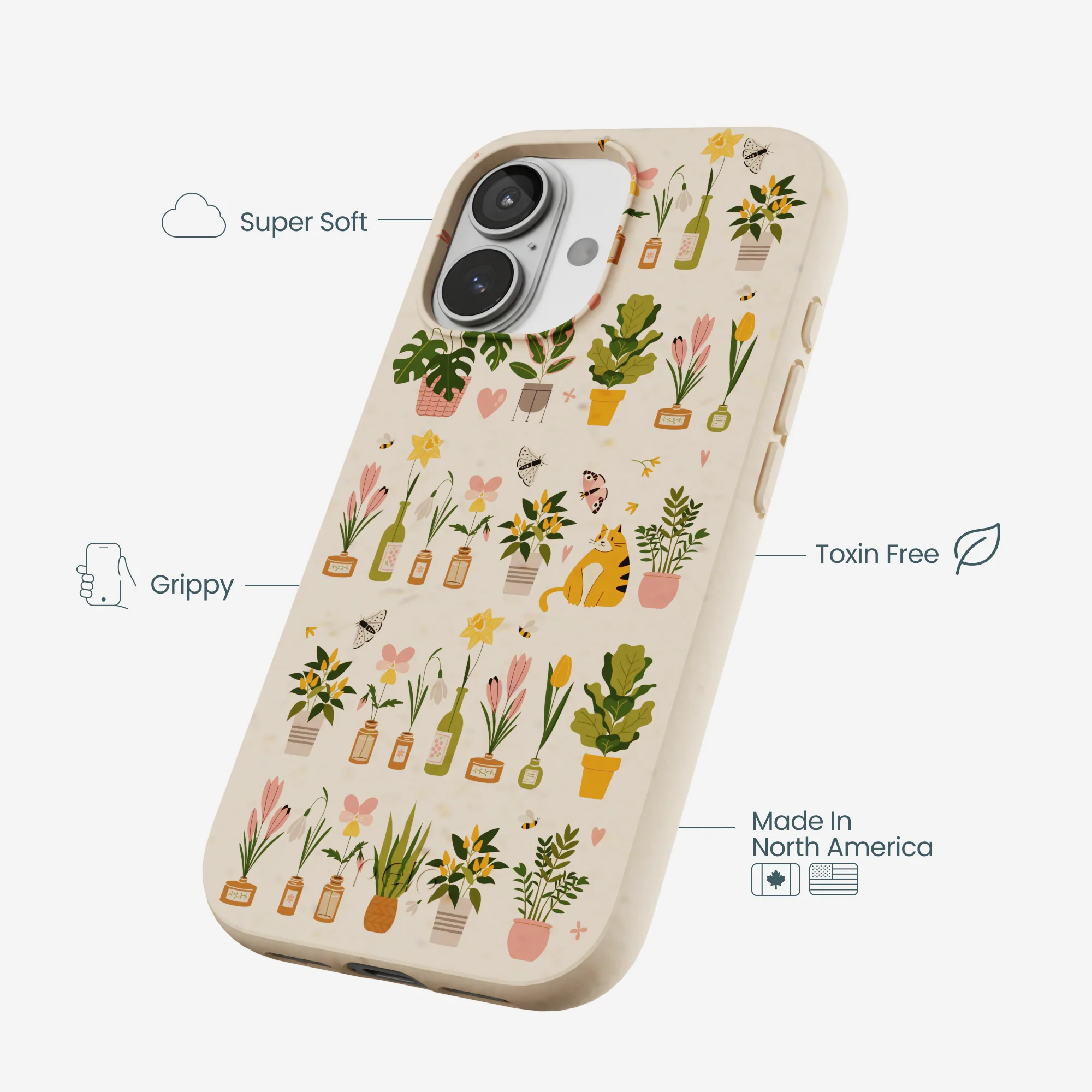 Seashell Plants and Blooms iPhone 17 Case - Image 3