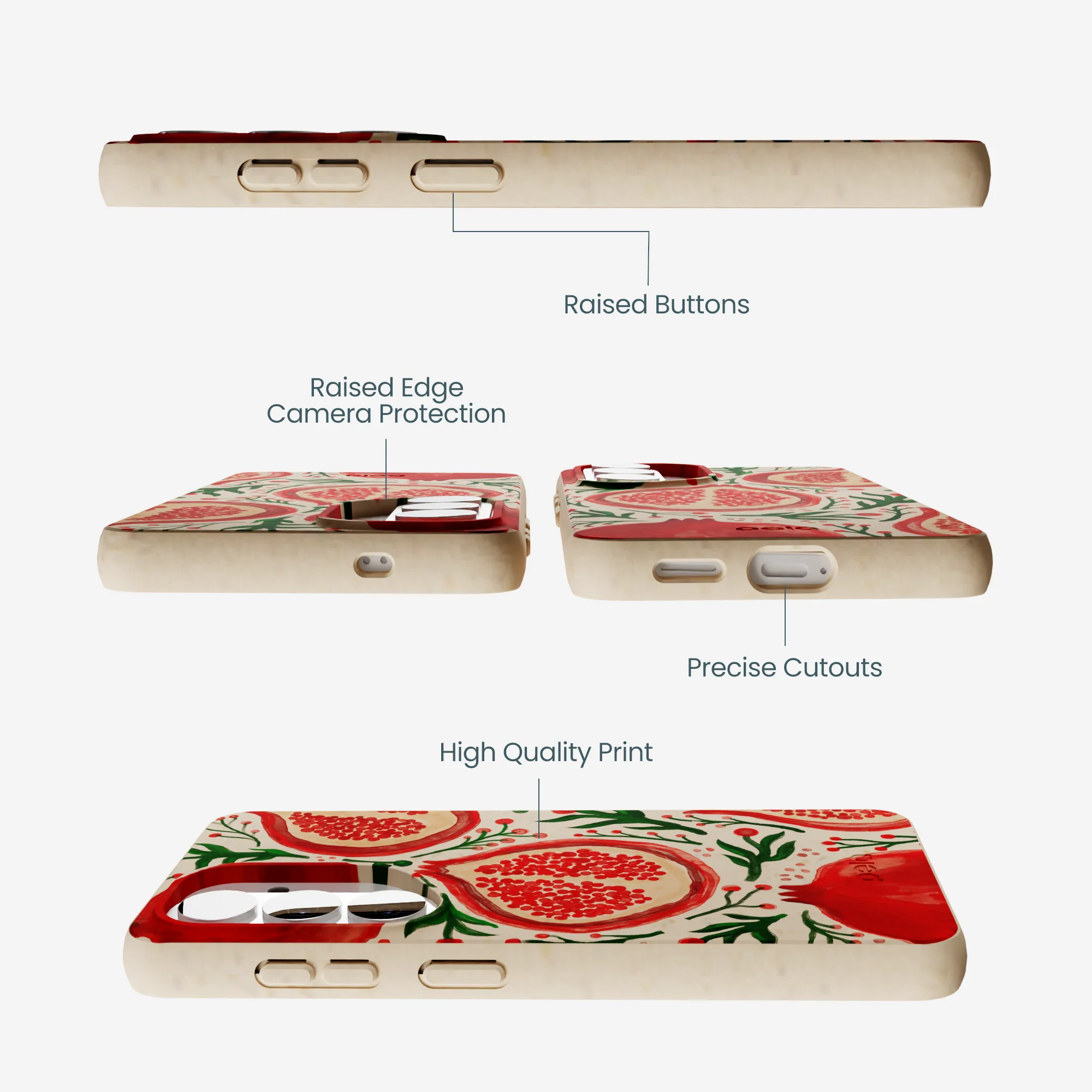 Seashell Pomegranate Cheer Samsung Galaxy S26 Case - Image 3