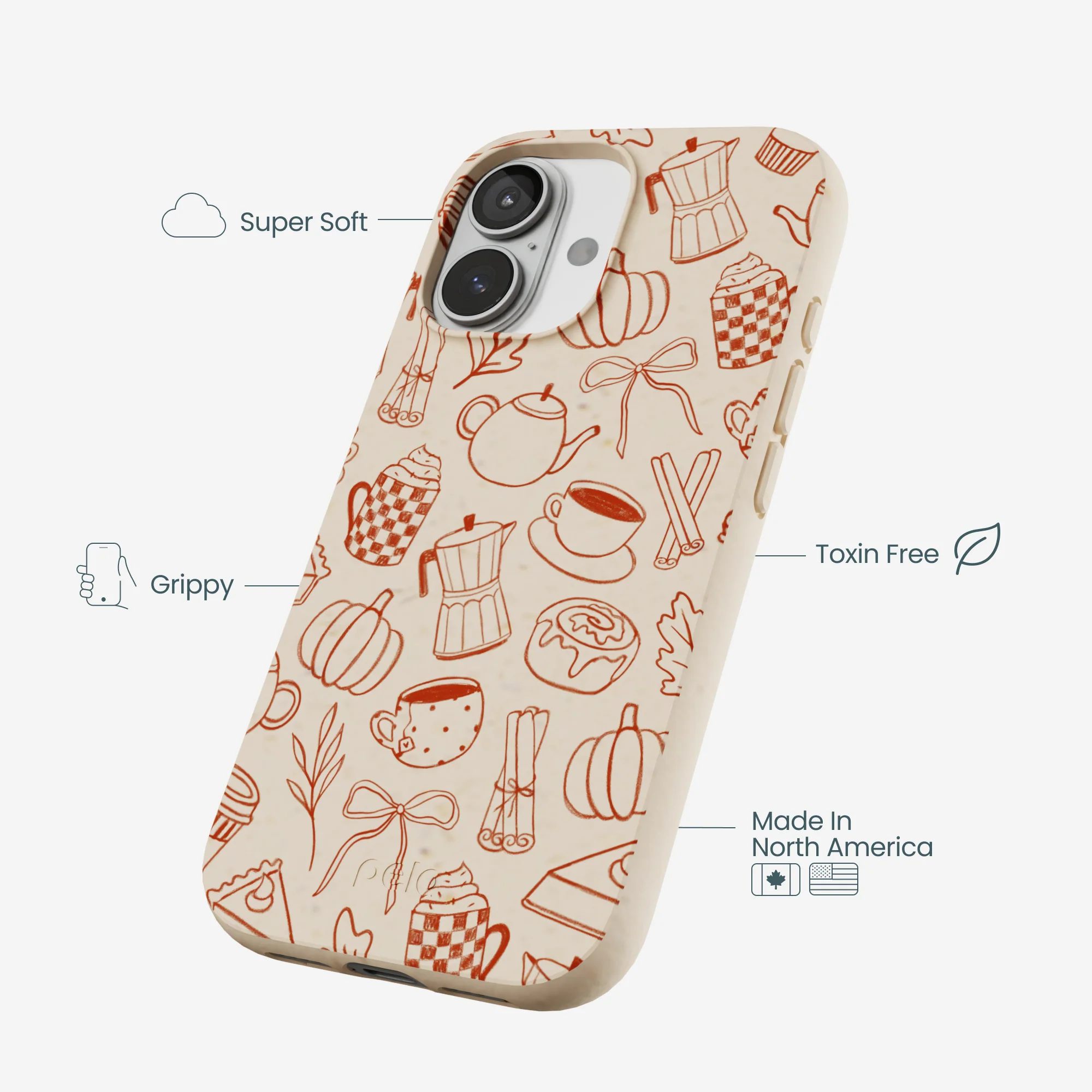 Seashell Pumpkin Spice iPhone 17 Case - Image 3