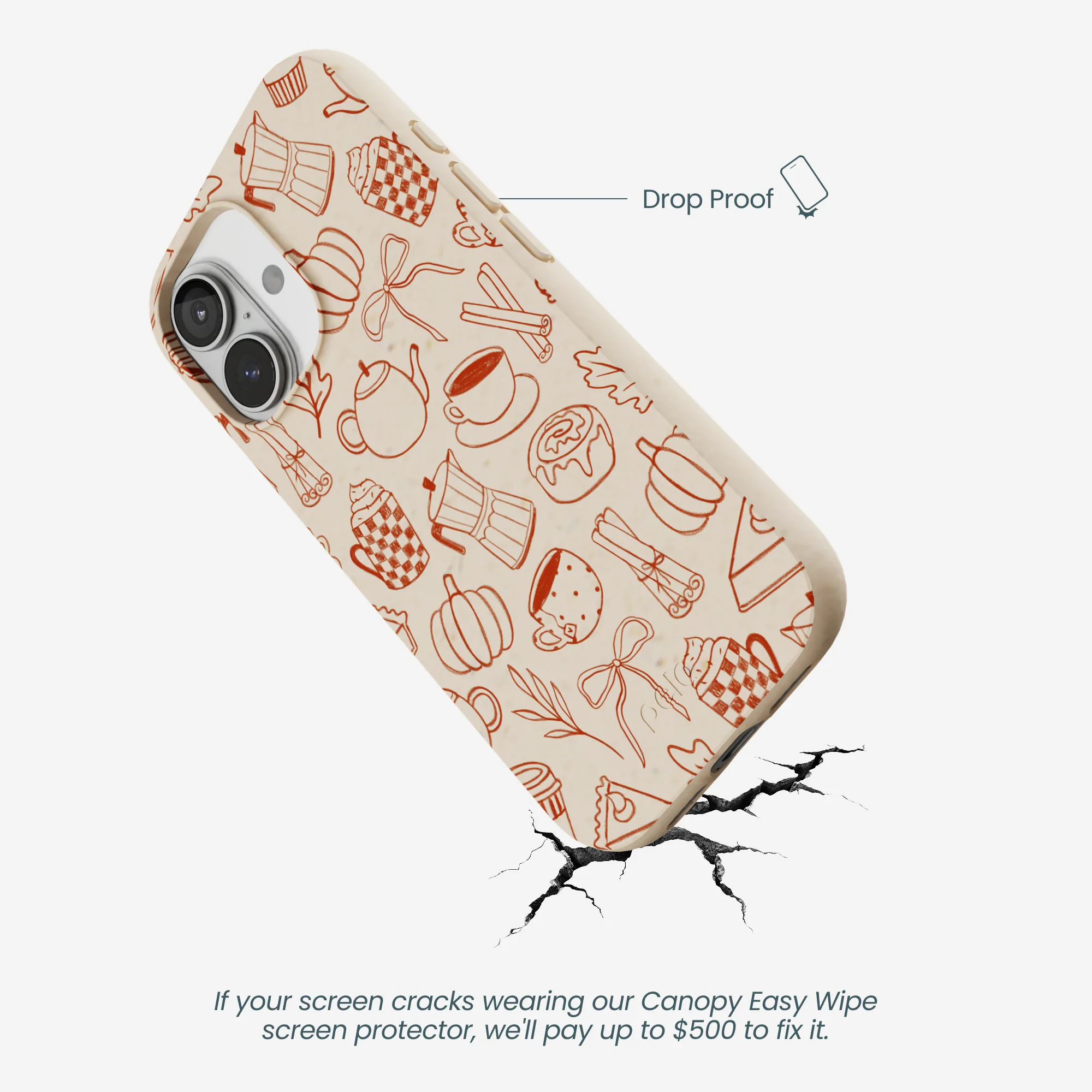 Seashell Pumpkin Spice iPhone 17 Case - Image 4