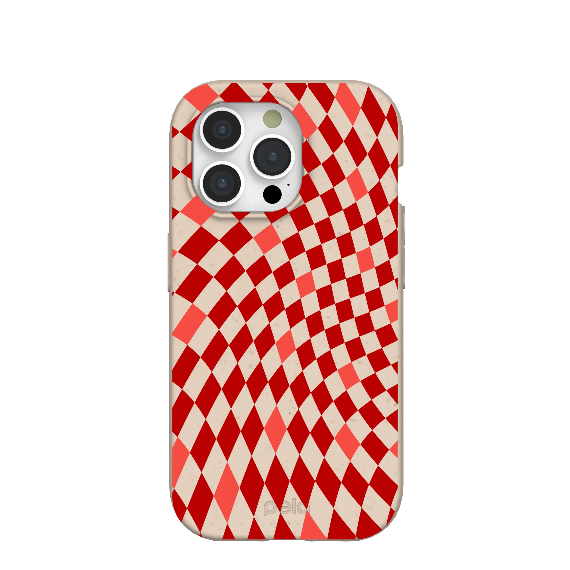 Seashell Red Checks iPhone 15 Pro Case