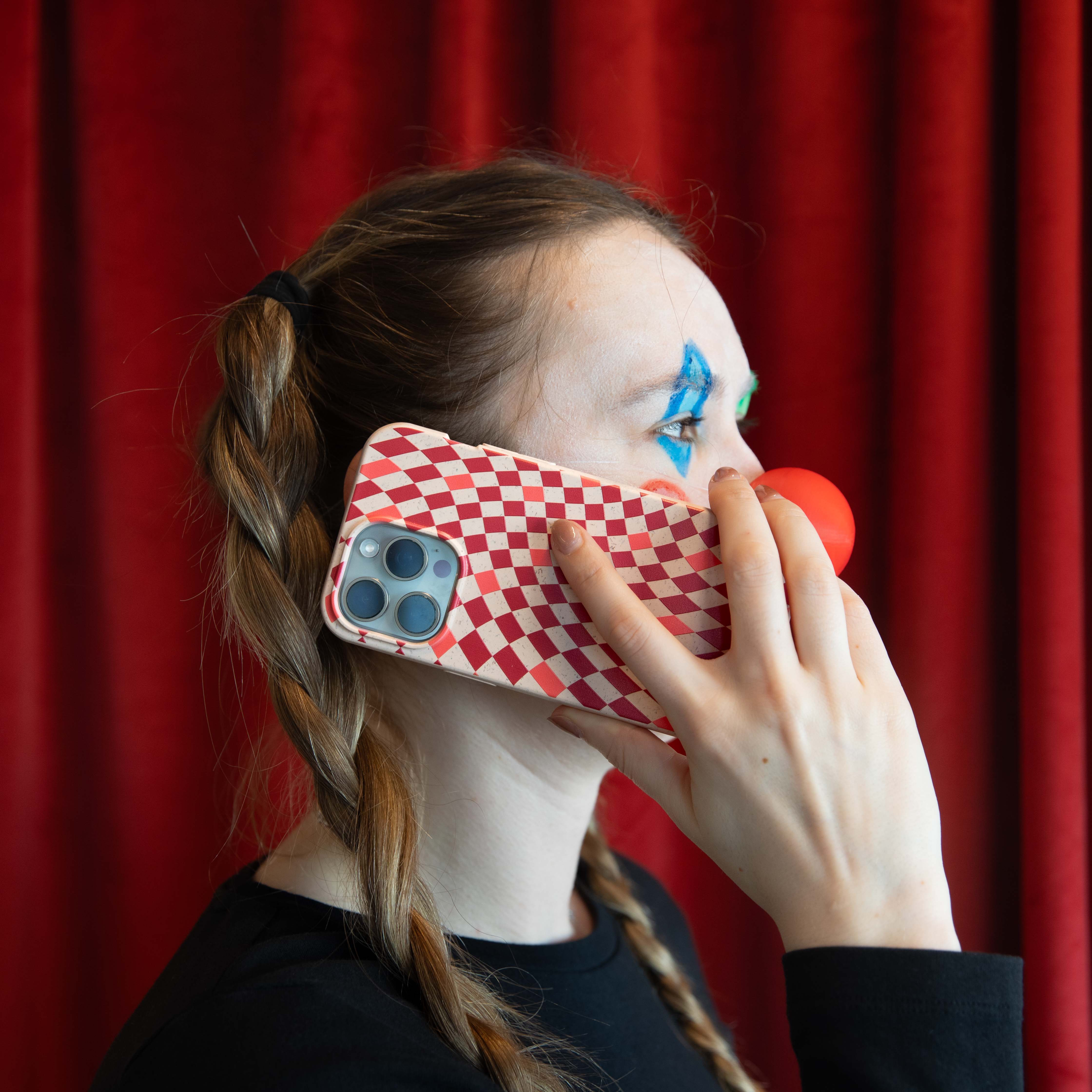 Seashell Red Checks Google Pixel 9a Case - Image 2