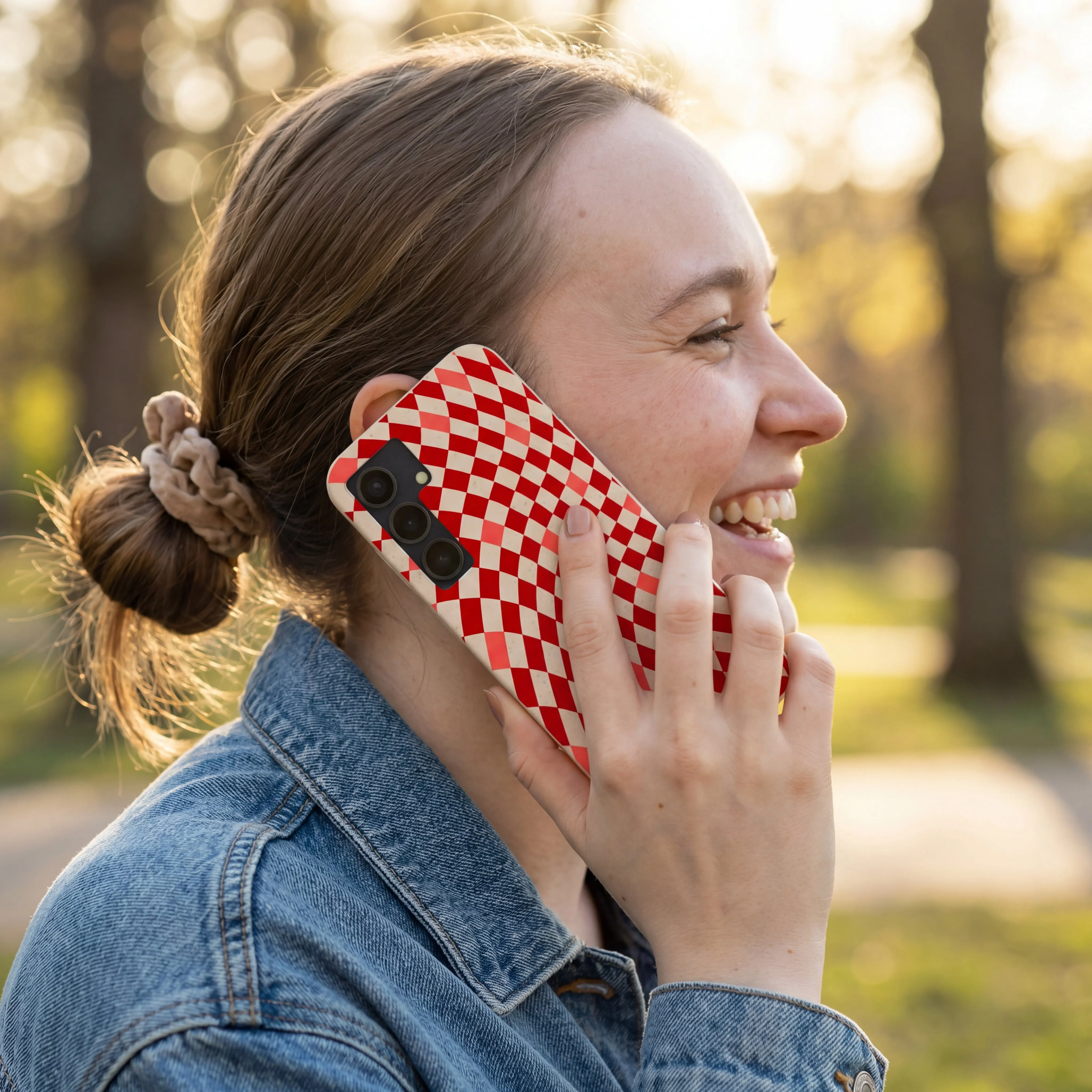 Seashell Red Checks Samsung Galaxy S24 Ultra Case - Image 2