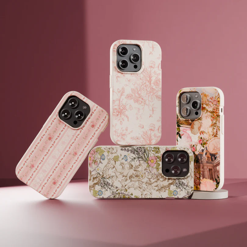 Seashell Rococo Bouquets Google Pixel 7 Pro Case - Image 2