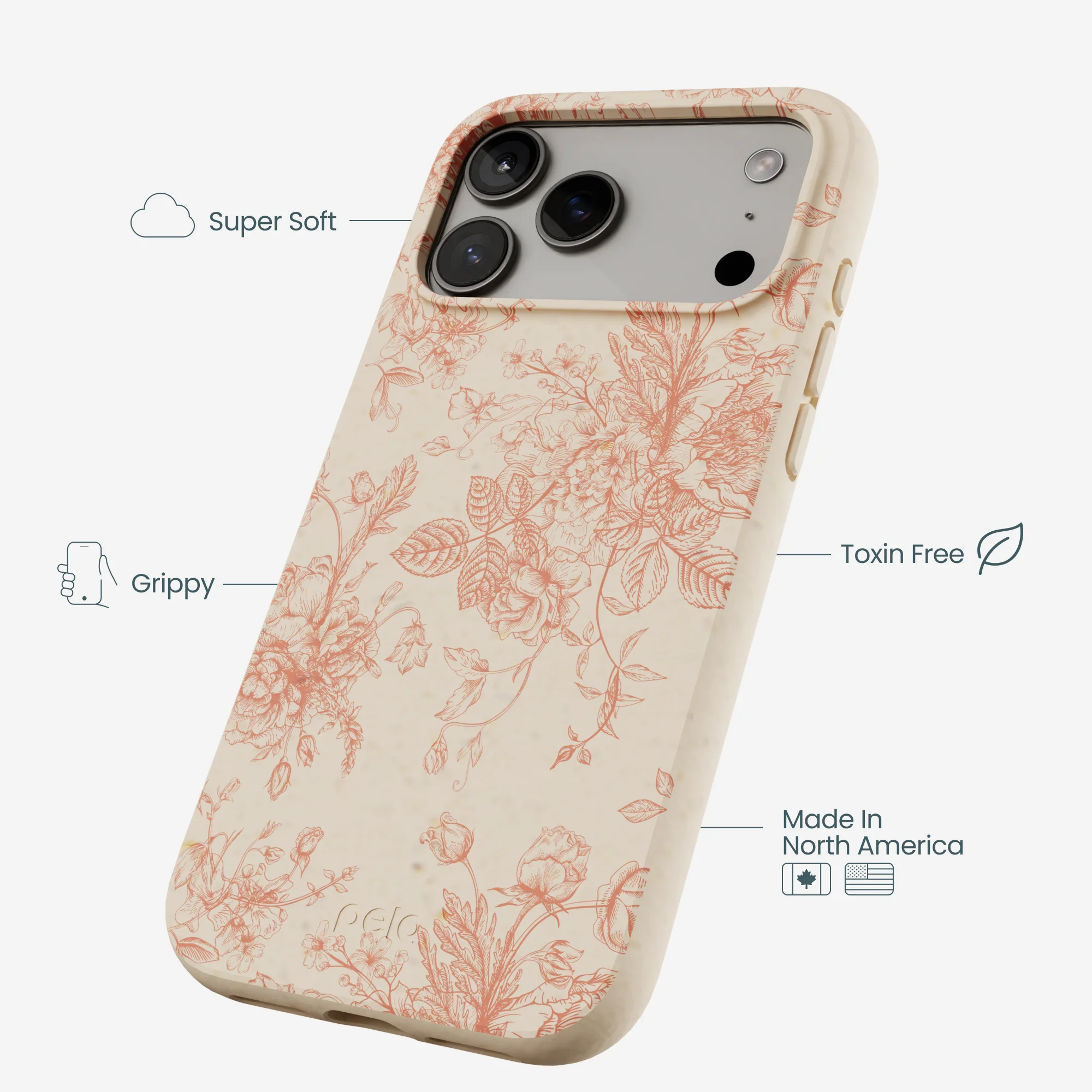 Seashell Rococo Bouquets iPhone 17 Pro Max Case - Image 4