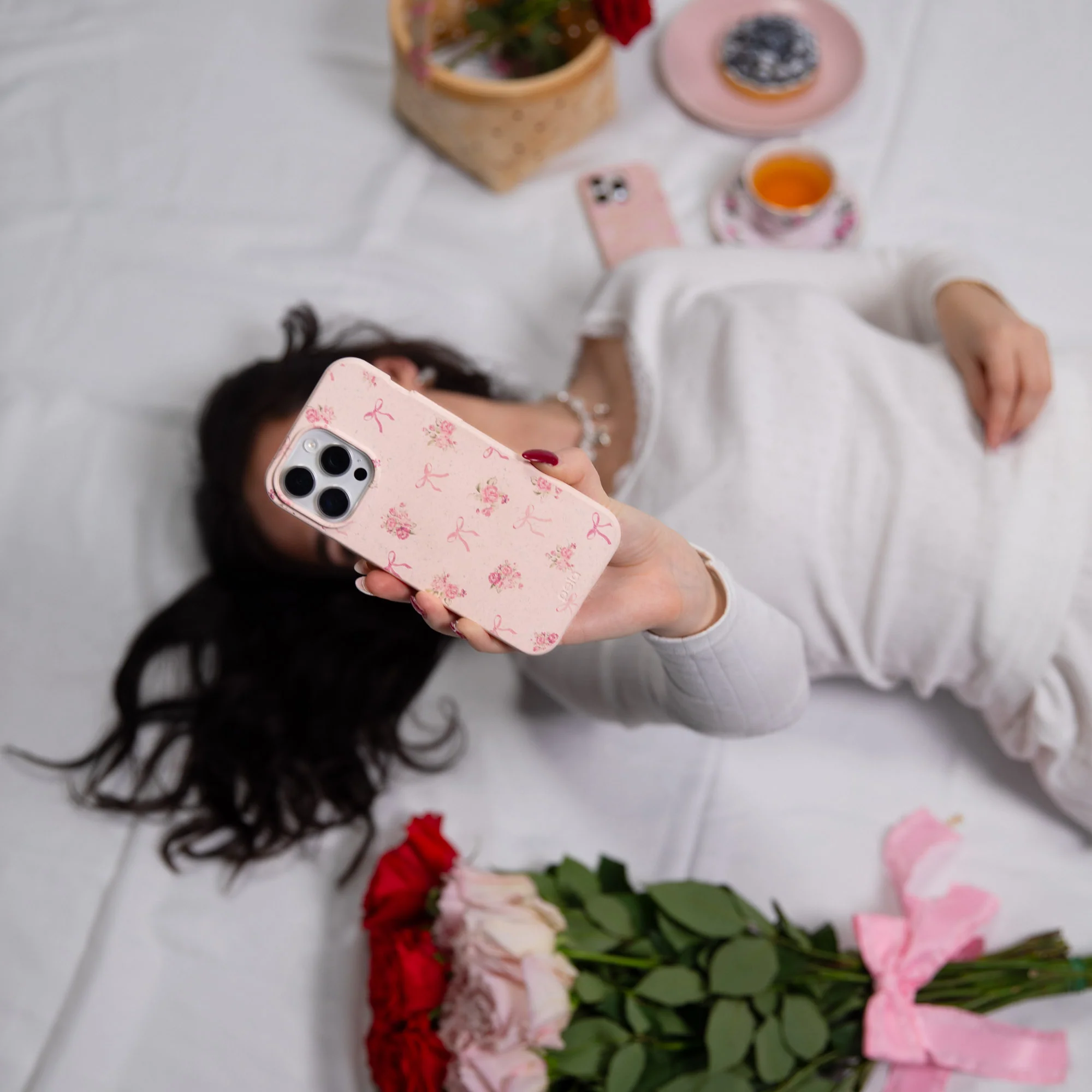 Seashell Roses and Bows iPhone 14 Plus Case - Image 5
