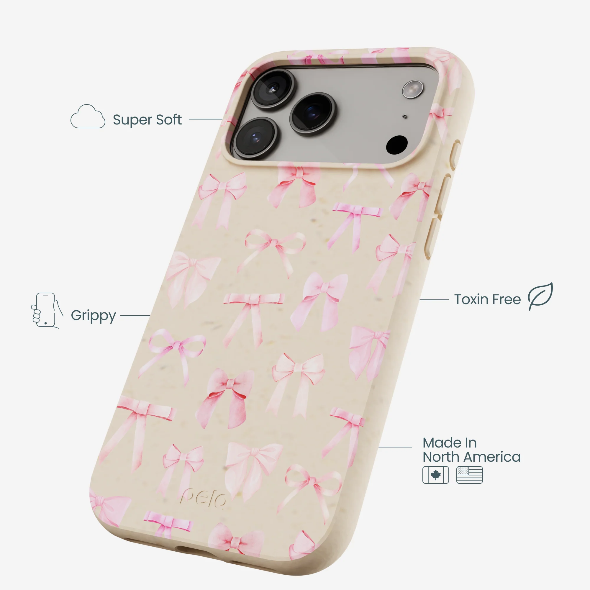 Seashell Rosy Bows iPhone 17 Pro Max Case - Image 4