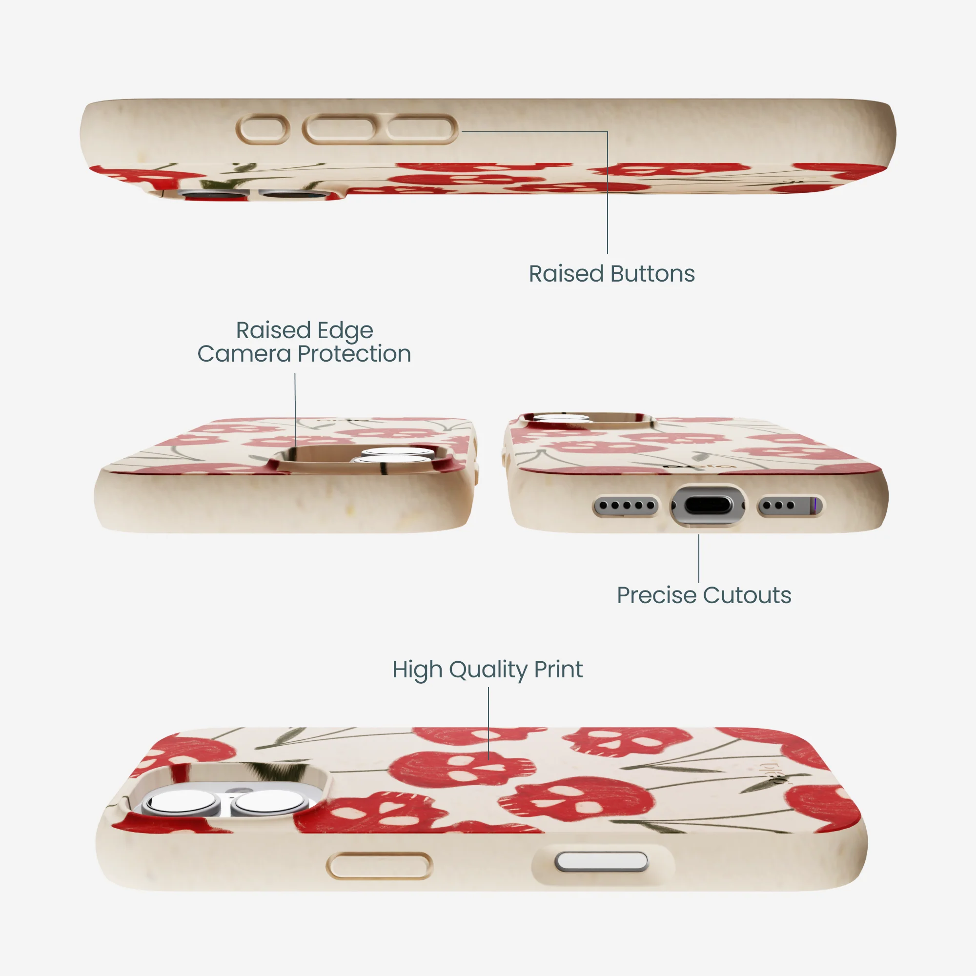 Seashell Scary Cherry iPhone 17 Case - Image 2
