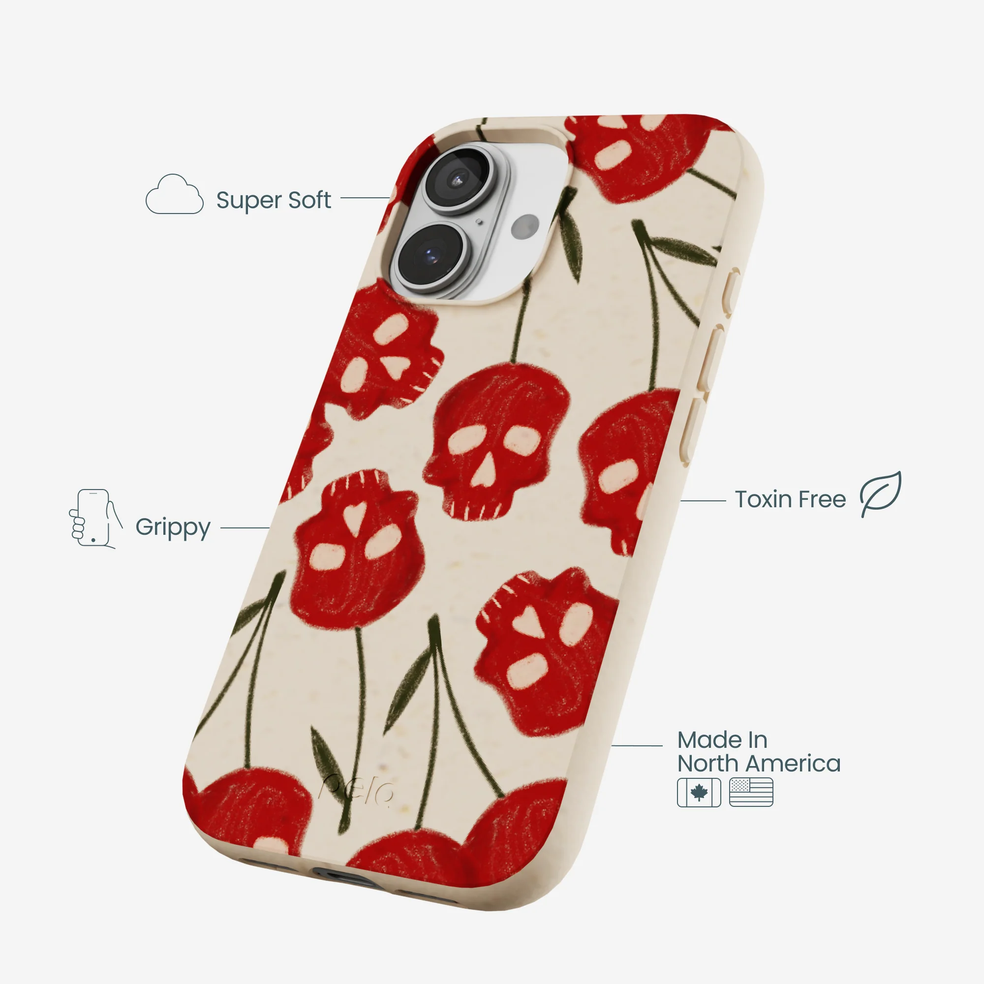 Seashell Scary Cherry iPhone 17 Case - Image 3