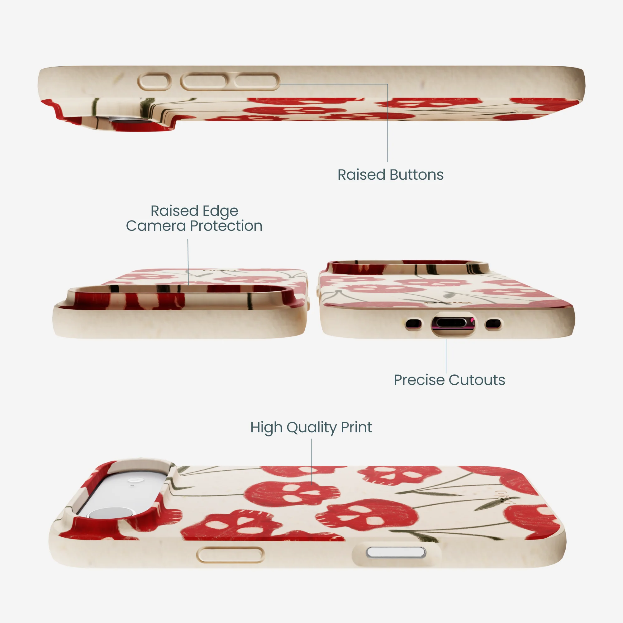 Seashell Scary Cherry iPhone Air Case - Image 2
