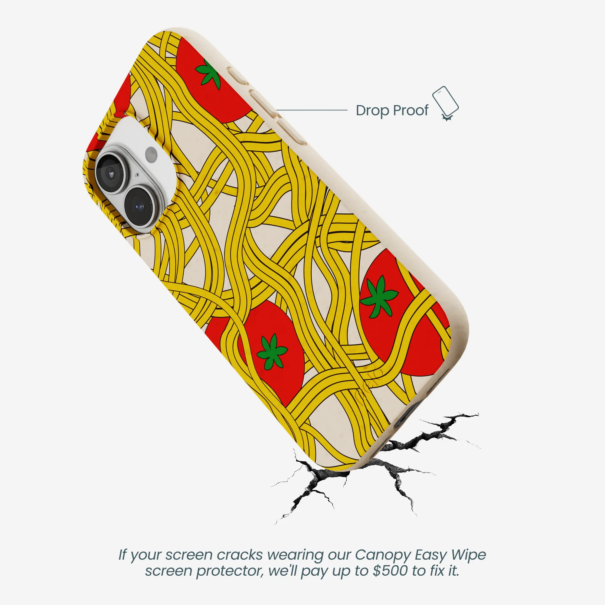 Seashell Spaghetti Splash iPhone 17 Case - Image 4