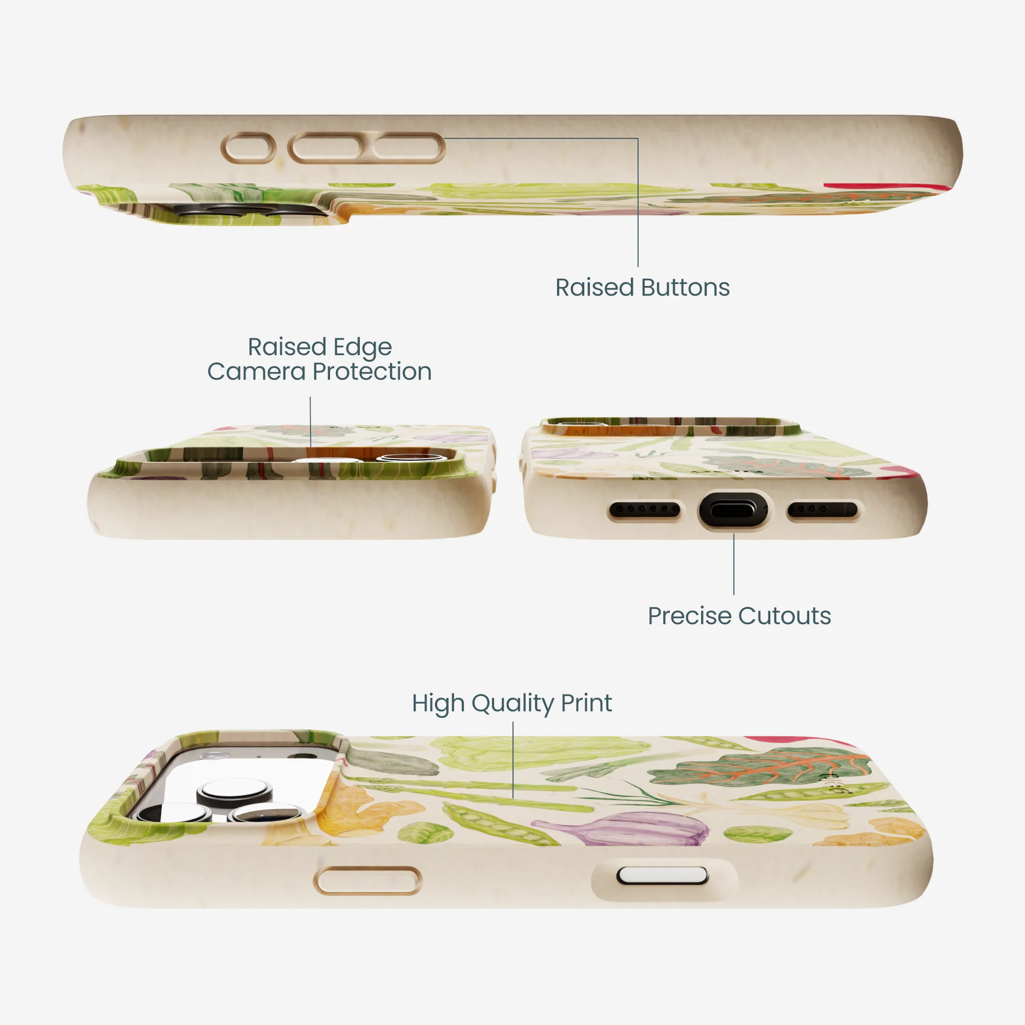 Seashell Veggie Patch iPhone 17 Pro Max Case - Image 3