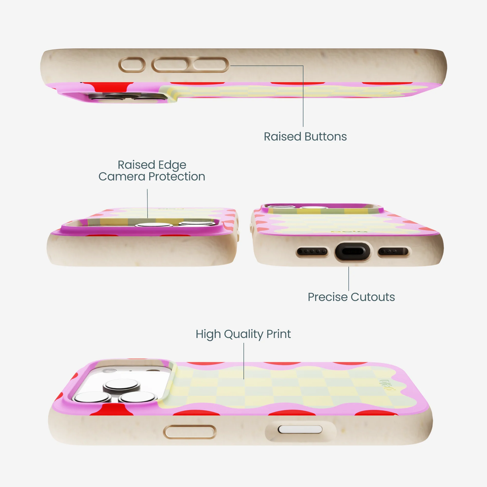 Seashell Warp Grid iPhone 17 Pro Case - Image 2