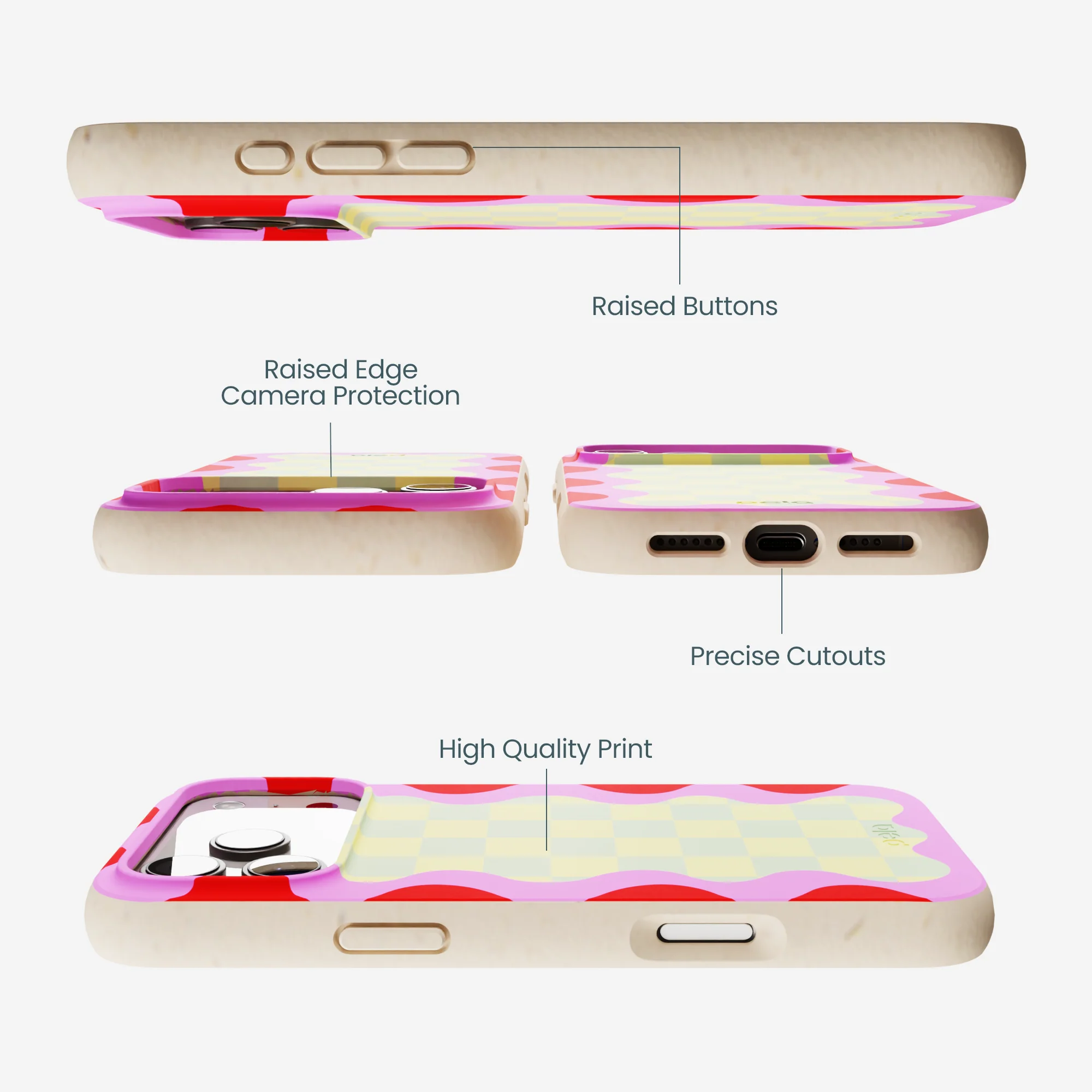 Seashell Warp Grid iPhone 17 Pro Max Case - Image 2